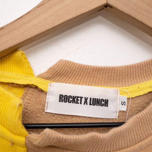 Rocket x Lunch Diagonal Color Block Sweatshirt Size Small - Picture 3 of 10